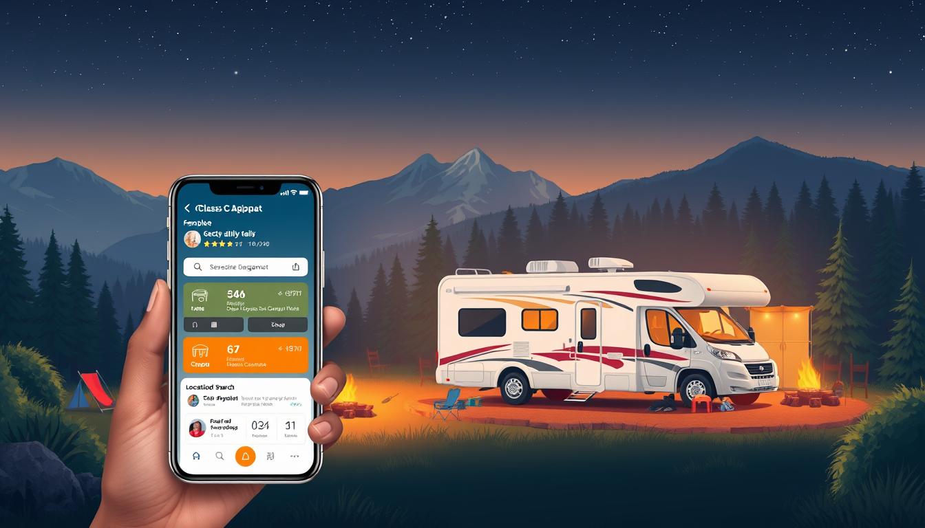Campsite booking apps for Class C motorhome