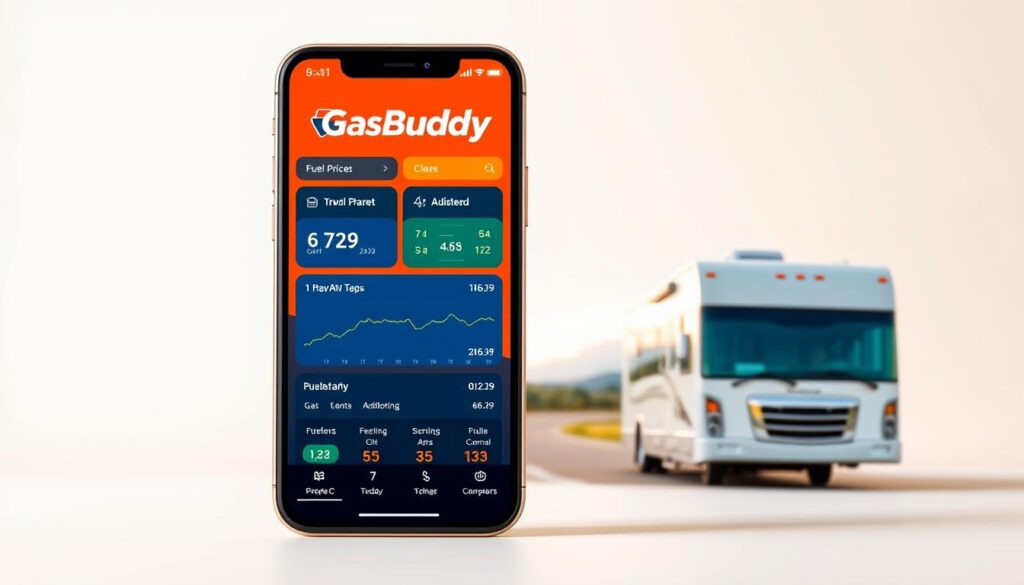GasBuddy app for fuel prices and travel budgeting