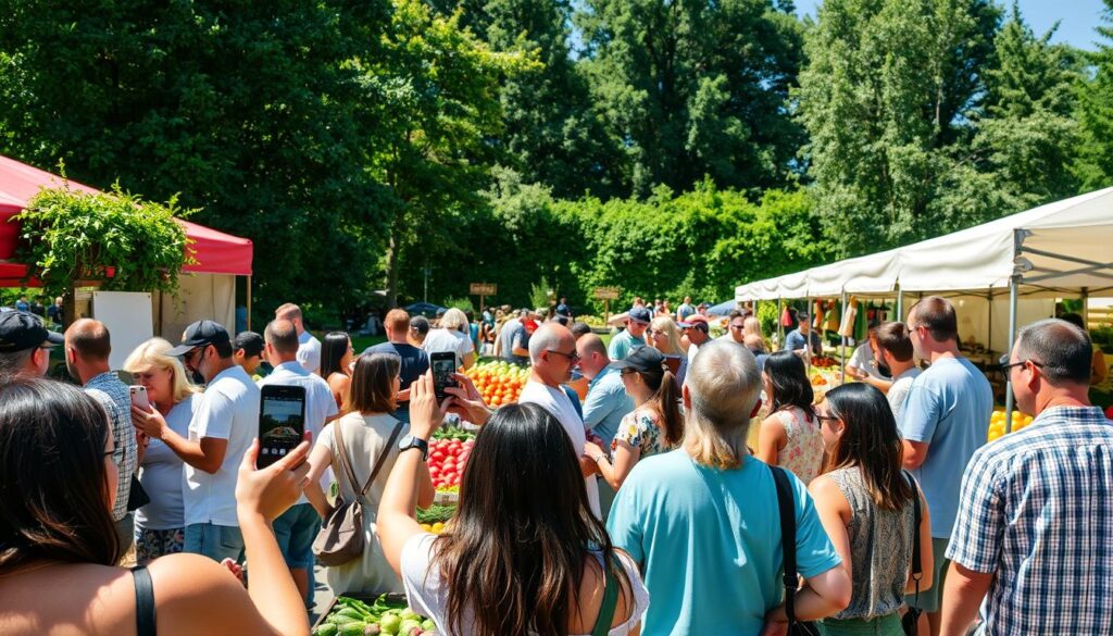 Social media farmers markets