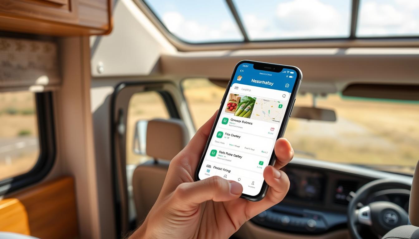 Supermarket finder apps for Class C motorhome