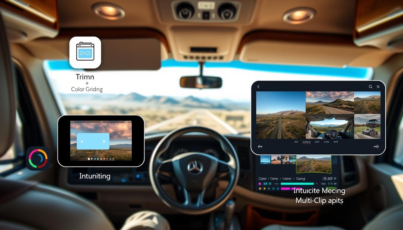 Travel video editing apps for Class C motorhome