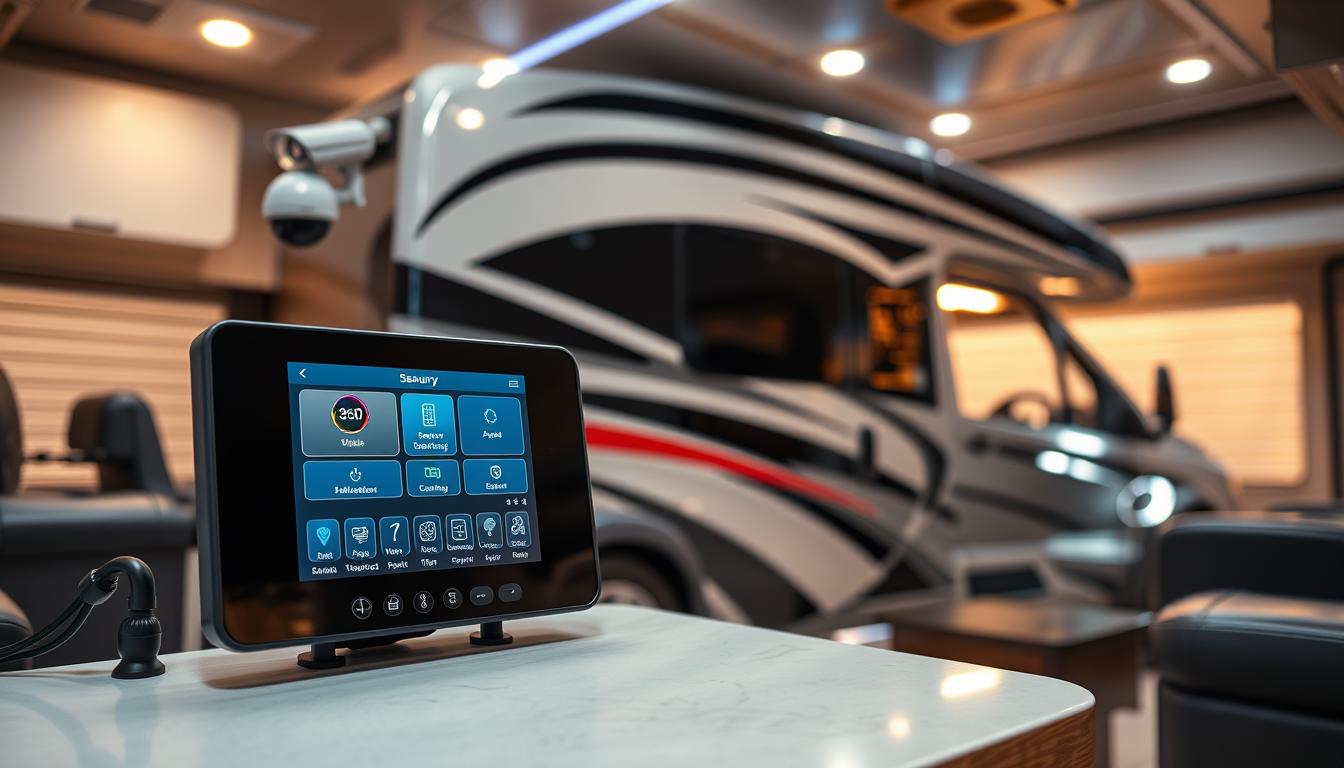 apps for security control via sensors in Class C RV