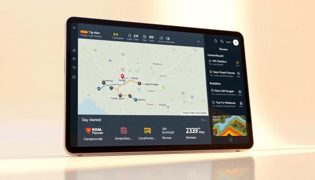 KOA Trip Planner features